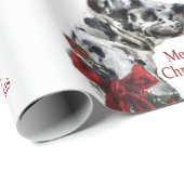 Papier Cadeau Noël Arlequin Great Dane (Coin rond)