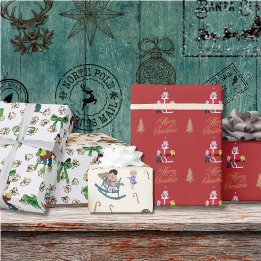 Papier Cadeau Noël Arrive Mais Une Fois Par An Envelopper Du Pap