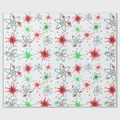 Papier Cadeau Noël atomique rétro (Plat)