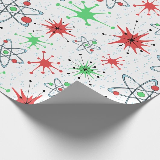 Papier Cadeau Noël atomique rétro (Coin)