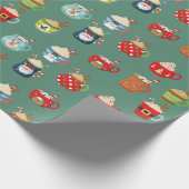 Papier Cadeau Noël au cacao chaud cadeau de Noël (Coin)