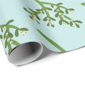 Papier Cadeau Noël au gui (Coin rond)