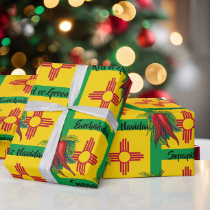 Papier Cadeau Noël au Nouveau-Mexique Odeurs Le Chili Enchilada