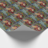 Papier Cadeau Noël au Père Noël 1912 et à l'ange étoilé (Coin)