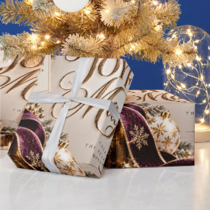Papier Cadeau Noël au Prunier Joyeux Magique Paisible