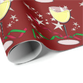 Papier Cadeau Noël au vin blanc (Coin rond)