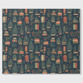 Papier Cadeau Noël aux amateurs de livres (Plat)