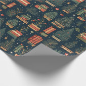 Papier Cadeau Noël aux amateurs de livres (Coin)