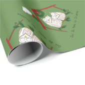 Papier Cadeau Noël aux chouettes (Coin rond)