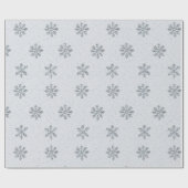 Papier Cadeau Noël aux flocons d'argent (Plat)