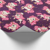 Papier Cadeau Noël aux licornes mignons (Coin)