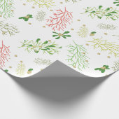 Papier Cadeau Noël avec du gui  (Coin)