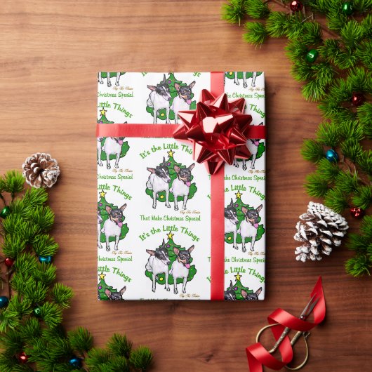 Papier Cadeau Noël avec Fox Terrier Jouet (Cadeau de vacances)