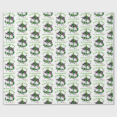 Papier Cadeau Noël avec Fox Terrier Jouet (Plat)