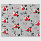 Papier Cadeau Noël avec Père Noël (Plat)