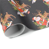 Papier Cadeau Noël avec Père Noël - Fêtes (Coin rond)