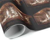 Papier Cadeau Noël Avent Jésus Nativité Manger Scène (Coin rond)