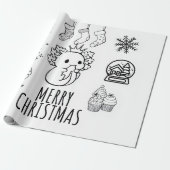 Papier Cadeau Noël Axolotl (Déroulé)