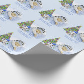 Papier Cadeau Noël Baby Boy Photo Elephant Personnalisé (Coin)