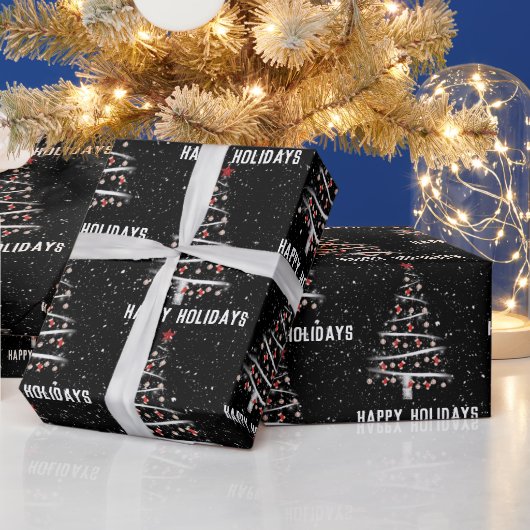 Papier Cadeau Noel Baseball et Chaussettes Rouges Arbre Envelopp (Vacances)