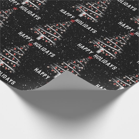 Papier Cadeau Noel Baseball et Chaussettes Rouges Arbre Envelopp (Coin)