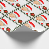 Papier Cadeau Noël Baseball Filles Vacances (Coin)