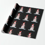 Papier Cadeau Noël Baseball Snowman Père Noël Lumières de Noël p<br><div class="desc">C'est un gant de Christmas. Votre famille,  les amis ou les children aimeront que vous fassiez ce que vous voulez. Wishing you and your familiy and friends a Merry Christmas.</div>