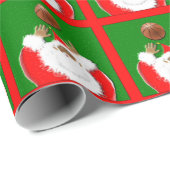 Papier Cadeau Noël basket-ball (Coin rond)
