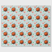 Papier Cadeau Noël basket-ball (Plat)