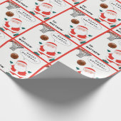 Papier Cadeau Noël Basket-ball Drôle (Coin)