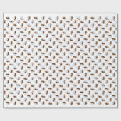 Papier Cadeau Noel Basset Hound (Plat)