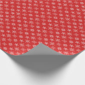 Papier Cadeau Noël Beau Rouge Blanc Élégant Vacances (Coin)