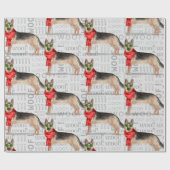 Papier Cadeau Noël berger allemand pour les Amoureux de les chie (Plat)