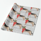 Papier Cadeau Noël berger allemand pour les Amoureux de les chie (Déroulé)