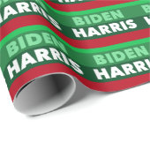 Papier Cadeau Noël Biden Harris (Coin rond)