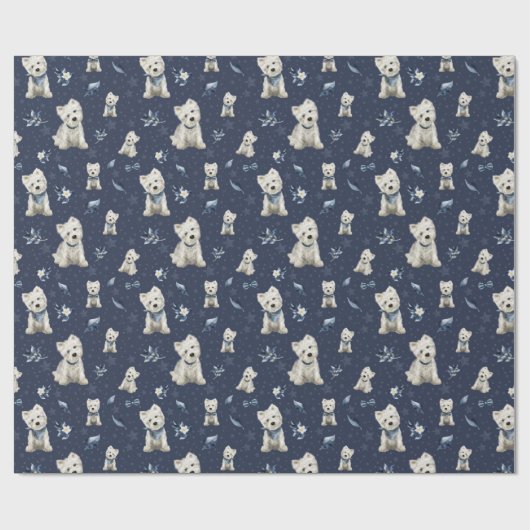 Papier Cadeau Noël blanc (Plat)