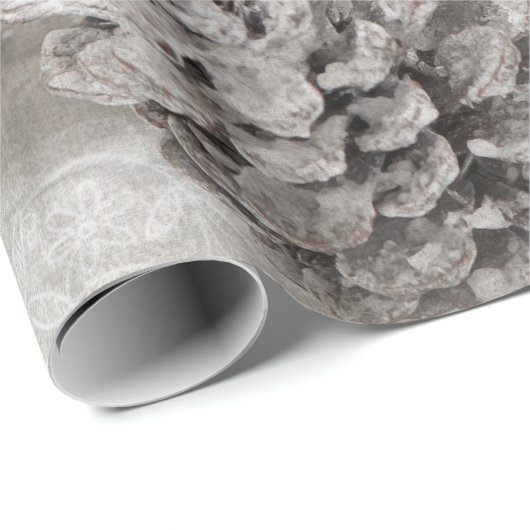 Papier Cadeau Noël blanc (Coin rond)