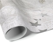 Papier Cadeau Noël blanc (Coin rond)