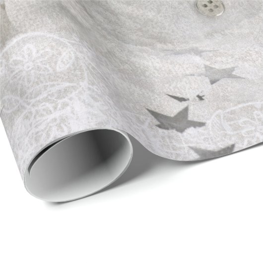 Papier Cadeau Noël blanc (Coin rond)