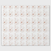 Papier Cadeau Noël blanc Brown de marque personnalisée (Plat)