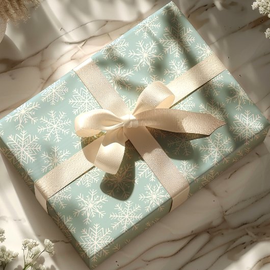 Papier Cadeau Noël blanc doux