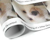 Papier Cadeau Noël blanc - Giftwrap (Coin rond)