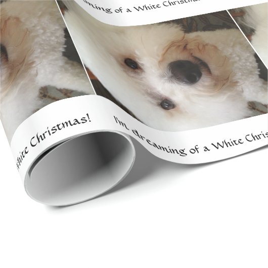 Papier Cadeau Noël blanc - Giftwrap (Coin rond)