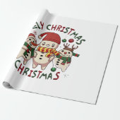 Papier Cadeau Noël blanc ; UGLY CHRISTMAS (Déroulé)