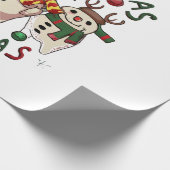 Papier Cadeau Noël blanc ; UGLY CHRISTMAS (Coin)