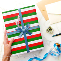 Noël blanc vert rouge rayures