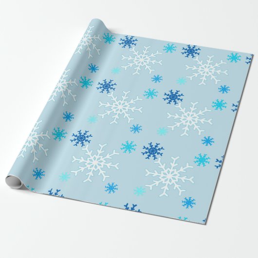 Papier Cadeau Noël bleu (Déroulé)