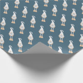 Papier Cadeau Noël bleu Gnome Noël Fêtes de Noël (Coin)