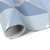 Papier cadeau Noël Bleu Joyoux Noel (Coin rond)