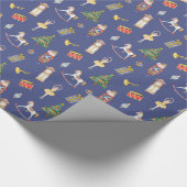 Papier Cadeau Noël bleu Nutcracker (Coin)